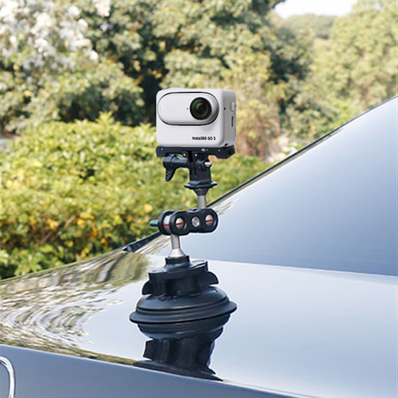 适用insta360 go3拇指相机配件大全自拍延长杆三脚架背包夹挂脖收-图1