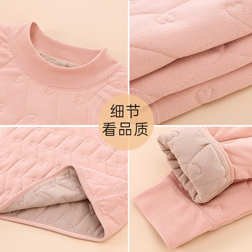 校服神器棉衣女内穿贴身小棉袄初中高中学生内搭三层夹棉家居棉服 - 图1