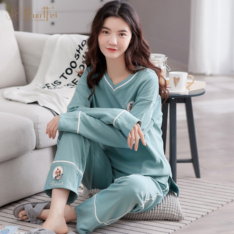 春秋纯棉长袖长裤可外穿宽松睡衣 佐菲睡衣/家居服套装