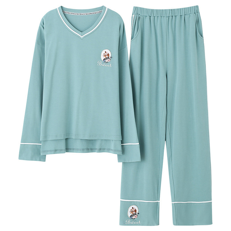 春秋纯棉长袖长裤可外穿宽松睡衣 佐菲睡衣/家居服套装