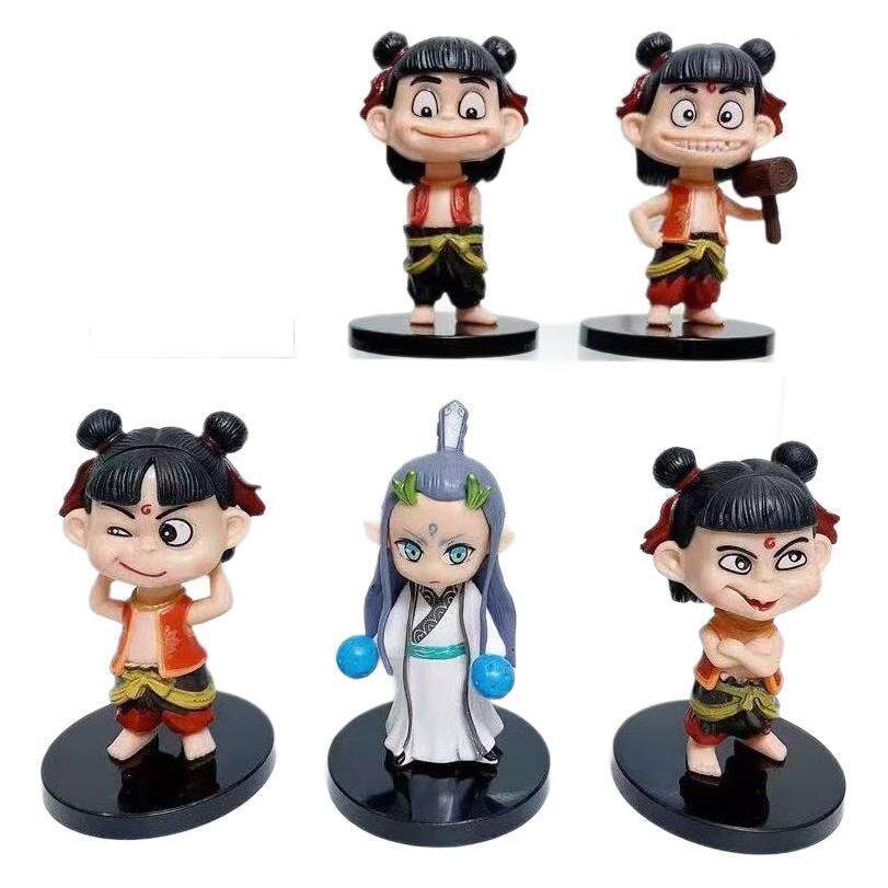 现货哪吒手办之魔童降世2周边动漫卡通哪吒敖丙公仔玩具桌面摆件