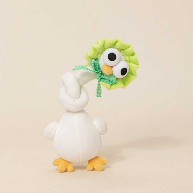 ໄຂ່ເຫຼັກນ້ອຍ Evil ຄໍຍາວ Plush Doll Abstract Funny Muppet Toy Bag Pendant Fun Accessories Gift