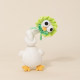 ໄຂ່ເຫຼັກນ້ອຍ Evil ຄໍຍາວ Plush Doll Abstract Funny Muppet Toy Bag Pendant Fun Accessories Gift
