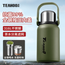 Qi Tiger Insulated Cup Students to School Special Large-Capacity Junior High School 2023 New Mens 316 Stainless Steel Kettle