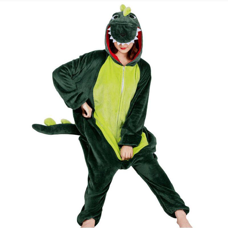 秋冬季新款卡通动物连体恐龙睡衣 古豹马睡衣/家居服套装