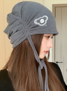 2026新款女秋冬保暖显脸小堆堆帽