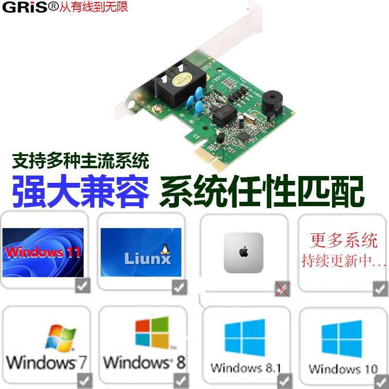 GRIS 电脑PCI-E调制解调器56K MODEM服务器台式机PCI收发传真猫 - 图0