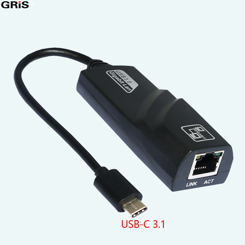 GRIS Type-C 3.1转千兆网卡免驱动REALTEK以太网线RTL8153台式机笔记本电脑USB3.0服务器汇聚爱快esxi软路由 - 图1