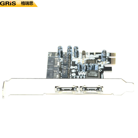 GRIS PCI-E to SATA II RAID array card pass-through desktop server PCI computer hard disk system expansion card supports RAID 0,1,0+1,5 function SIL3132 chip