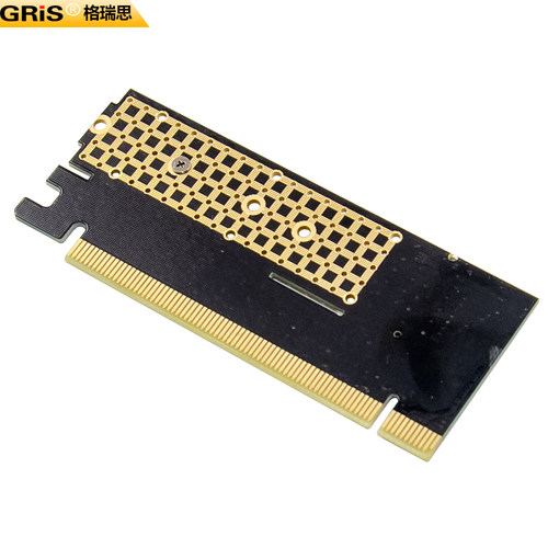 GRIS PCI-E X16转NVME M.2固态硬盘盒SSD电脑系统磁盘扩展RAID阵列卡台式机服务器转接卡高速M KEY不支持NGFF - 图3