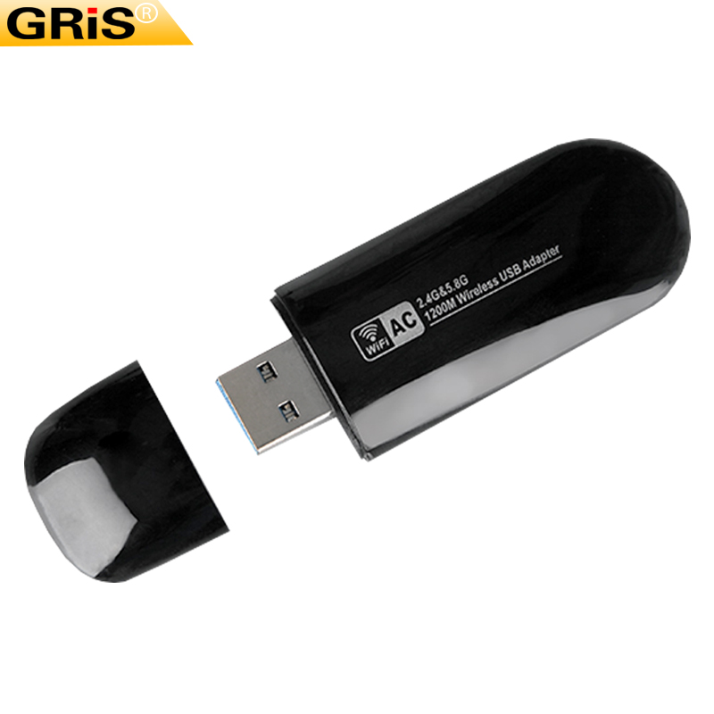 GRIS 5G双频USB3.0无线千兆网卡Win11免驱动1200M台式机wifi接收器AC笔记本RTL8812AU电脑WIFI电视机顶盒kali - 图1