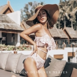 Купальник, сексуальный брендовый кружевной белый раздельный бюстгальтер пуш-ап для плавания, популярно в интернете