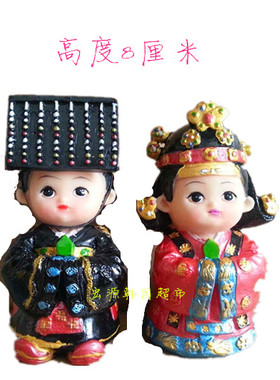 韩国民俗餐厅人偶新婚公仔摆件
