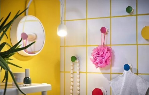 包邮正品IKEA宜家洛索恩挂件彩色挂钩粘钩浴室卫生间毛巾浴巾挂钩 - 图2