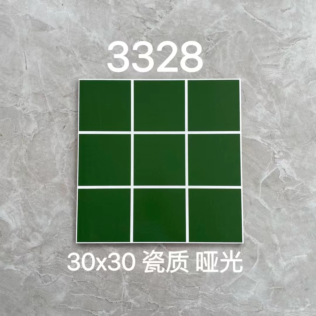 厨房卫生间30x30白色九宫格防滑地砖幼儿园洗手间火锅店北欧墙砖-图2