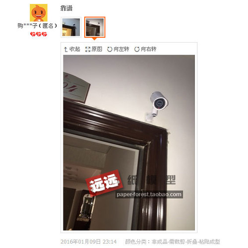 仿真监控摄像头 1:1真实尺寸 装饰摆件益智玩具 3d纸模型手工制作 - 图2