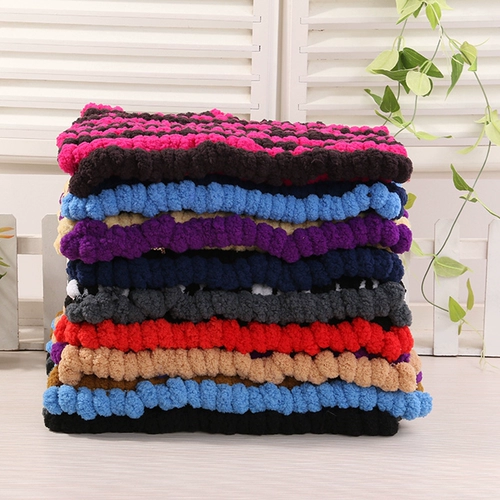 Плетеный клубок пряжи, плетеное одеяло, ковер, подушка, «сделай сам»