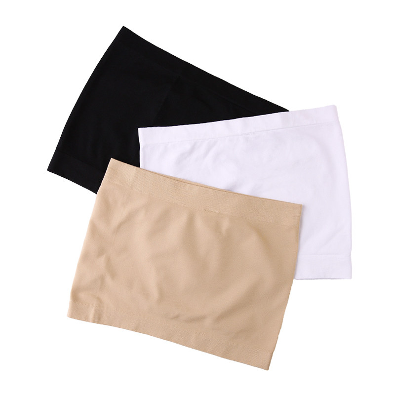 南极人抹胸式纯色防走光聚拢裹胸 南极人泰阁抹胸