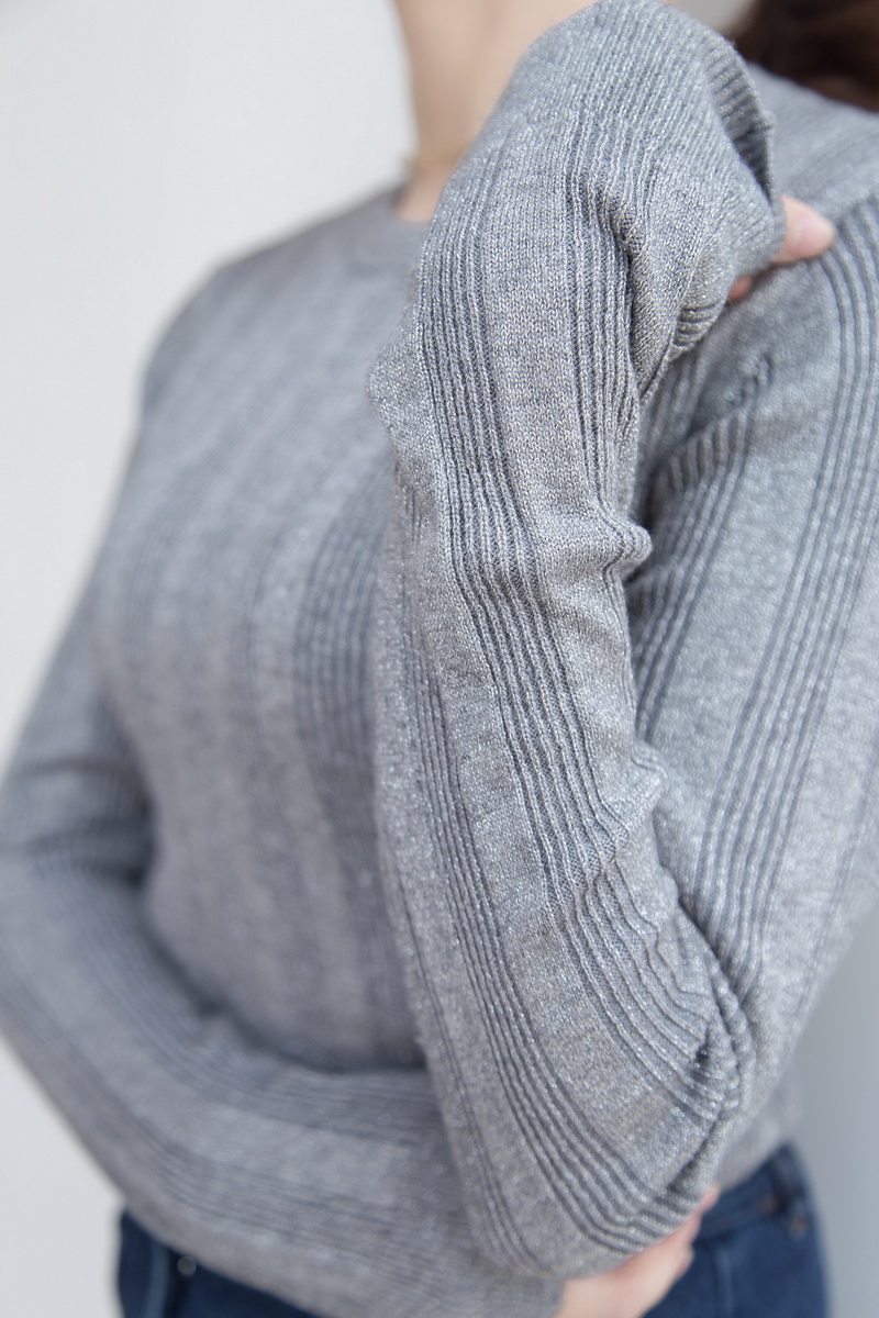 纸片人针织麻感打底衫Knitted Hemp Bottom Shirt