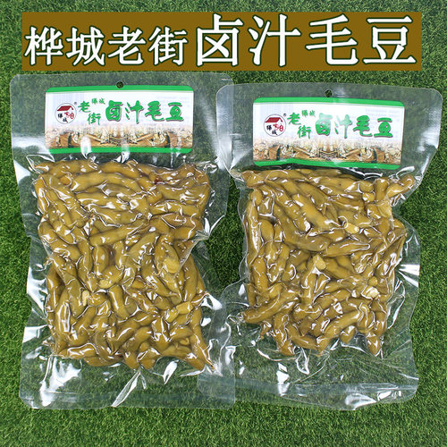 桦城老街卤汁毛豆308g开袋即食卤汁花生水煮毛豆熟食量大优惠 - 图0