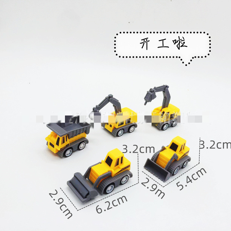 塑料回力关节可活动工程车卡车推土压路破碎挖掘机儿童小汽车玩具 - 图2