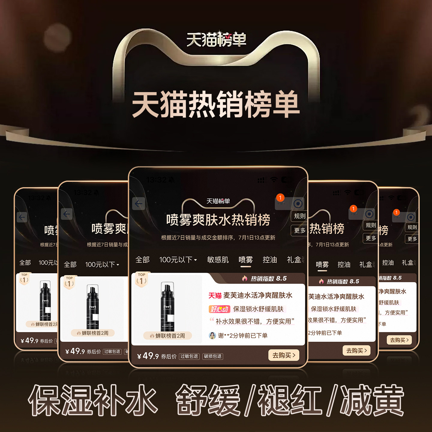 麦芙迪男士爽肤水喷雾补水保湿滋润肤控油紧肤收缩毛孔须后护肤品,淘宝优惠券,粉丝福利购,淘宝优惠卷