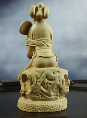 黄杨木文玩人物红楼梦美女工艺品