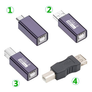 USB转方口打印线直头插头公母接口转接头USB-B型数据线公对母扫描仪热敏打印机适用惠普佳能延长线电脑转换器