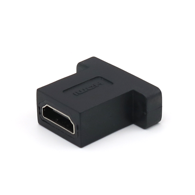 HDMI母对母转接头带耳朵HDMI母转母高清视频转换头带螺丝孔可固定安装直通头电脑电视HDMI数据线对接头连接器