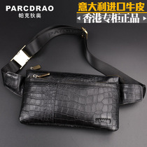 Head Layer Bull Leather Purse Closets LEATHER BAG GENUINE LEATHER MALE CHEST BAG SINGLE SHOULDER INCLINED SATCHEL BAG Multifunction Casual Mobile Phone Bag