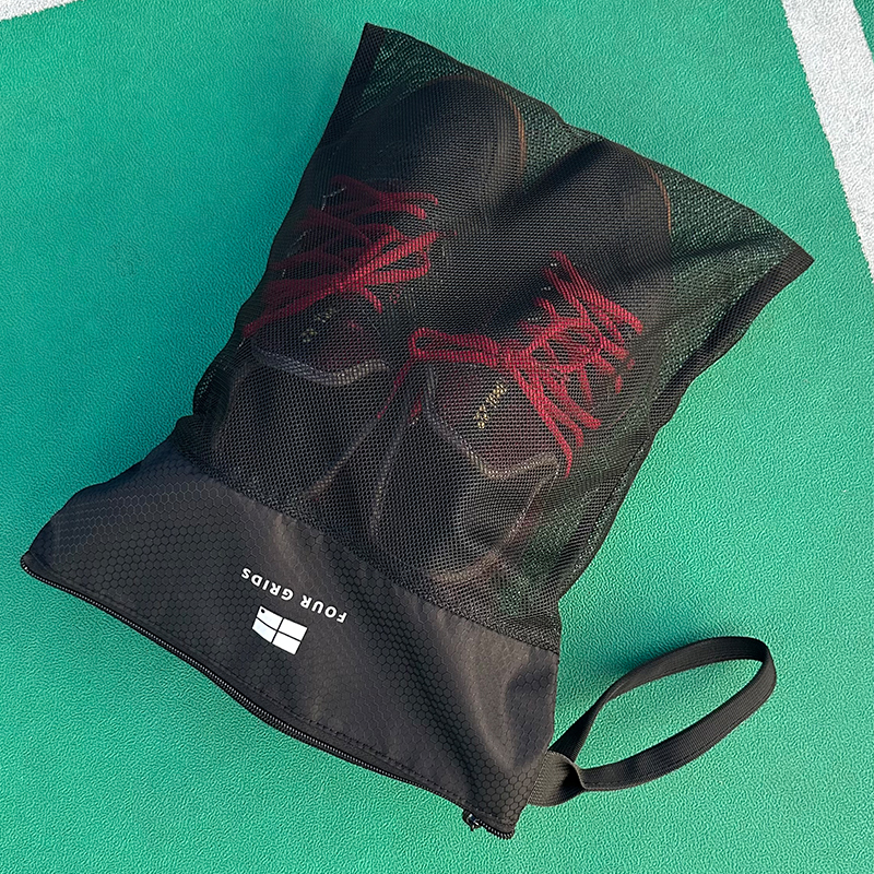 【胖虎】便携鞋袋 网眼透气防泼水便携鞋袋可放45码 - 图0