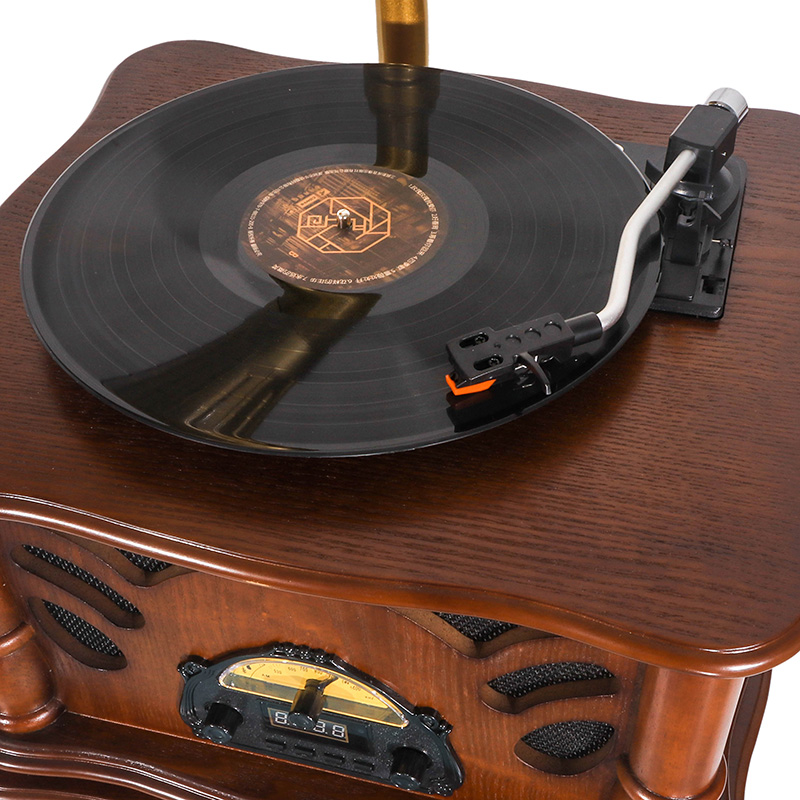 今墨留音机复古客厅欧式黑胶唱片机大喇叭老式电唱机留声机S16-图2