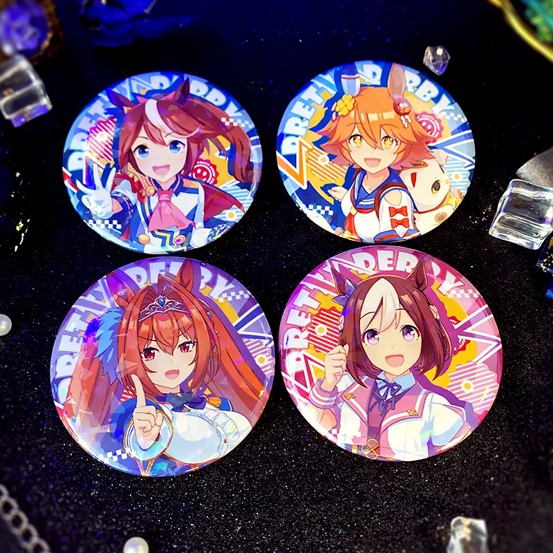 赛马娘游戏吧唧同人谷子特别周东海帝王大和赤骥无声铃鹿徽章周边 - 图0