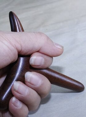 金丝檀木三角雀按摩器足底刮痧板
