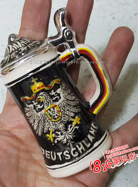 德国黑啤啤酒壶陶瓷冰箱贴
