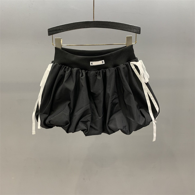 Bow tied puffy skirt for women bud short skirt