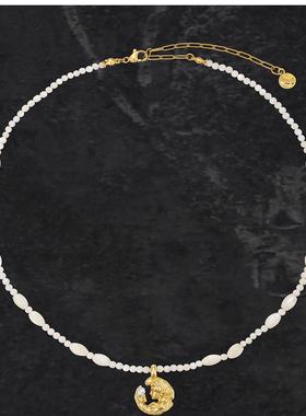 复古THEOGONY米粒珍珠锁骨链