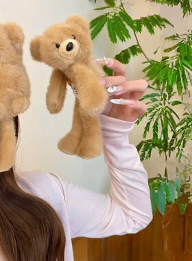 甜美可爱小熊BB夹发夹发箍