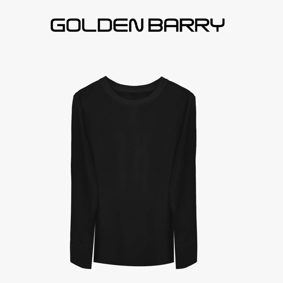 金和百瑞|GOLDEN BARRY袖口拼接长袖T恤202390-图0