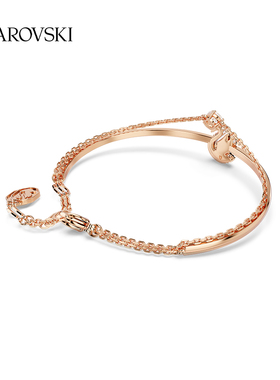 施华洛世奇 Swarovski Swan 黑色天鹅 手镯