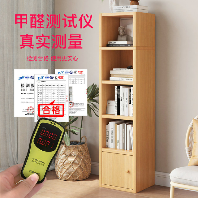 Bookshelf floor corner multi-layer slit storage rack