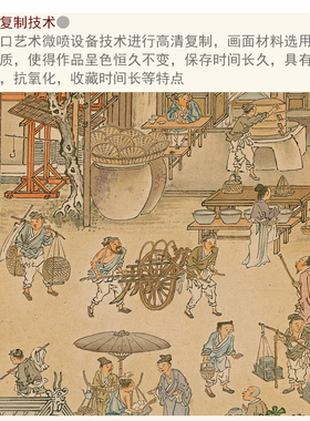 清代冯宁 仿杨大章画宋院本金陵图 1比1原版复刻长卷古画古代名画