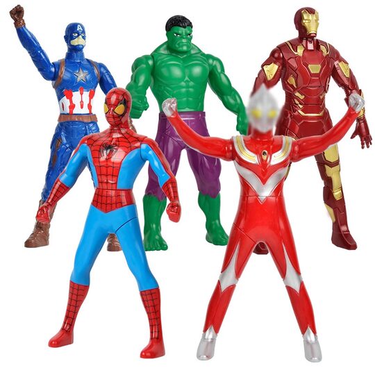 Press and rotate Tiga Superman toy