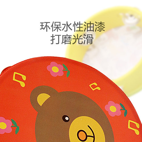 婴幼儿童手拍鼓铃鼓摇铃奥尔夫乐器1-3-6岁幼儿园老师用表演手鼓 - 图3