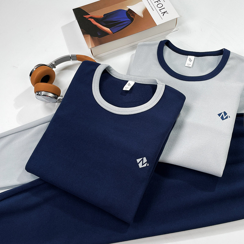 Boys' velvet underwear set for autumn and winter teenagers