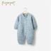 Quần áo trẻ em mùa xuân và mùa thu quần áo cotton mỏng nam bé nữ chăn bông ấm áp quần áo sơ sinh romper quần áo mùa thu mùa đông - Áo liền quần quần áo bé trai Áo liền quần