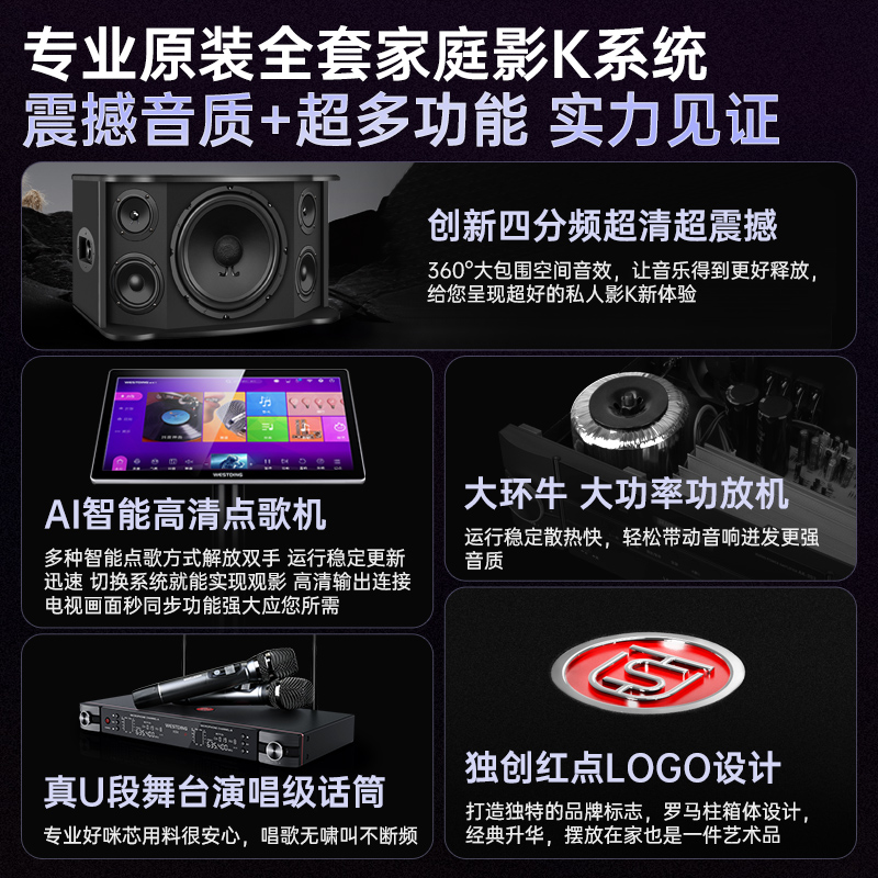 Professional ktv bar private club audio complete set