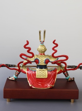 黄铜孙悟空战斗佛美猴王工艺摆件客厅玄关装饰品日常送礼