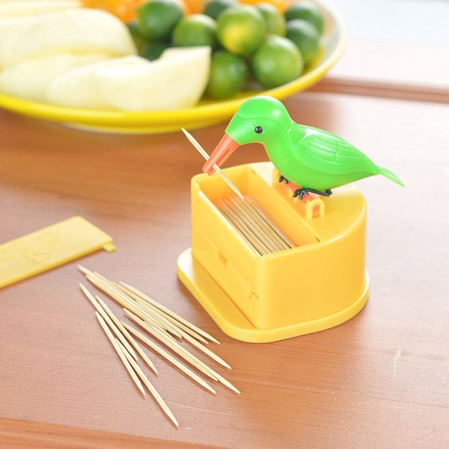 Internet celebrity smart toothpick box automatic cartoon bird