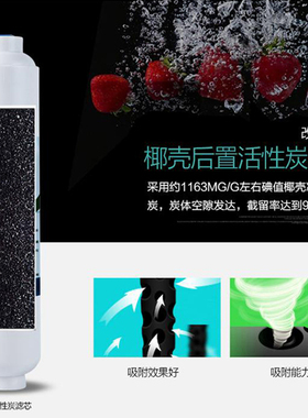 新款鼎安螺纹式净水器滤芯安吉尔沁园等通用小T33后置活性炭第5级